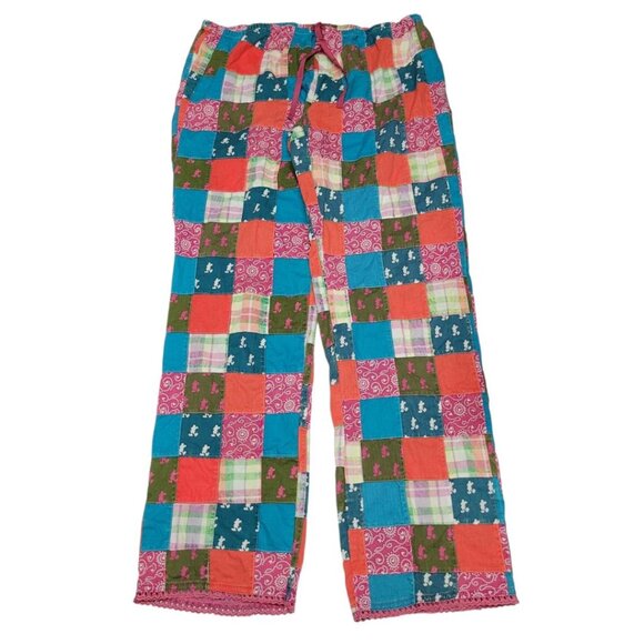 Disney Parks Patchwork Pants Mickey Quilt Womens Medium Drawstring Vacation sz M - Picture 10 of 10